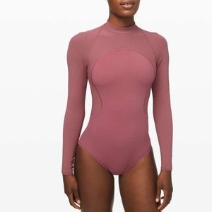 Lululemon Wade the Waters Moss Rose One piece
